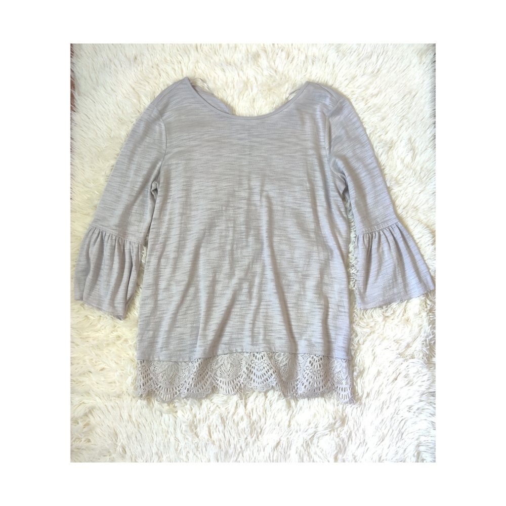 Lauren Conrad Light blue/gray Blouse - Picture 1 of 9